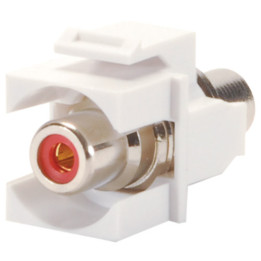 RCA kontakt for veggplate system, rød