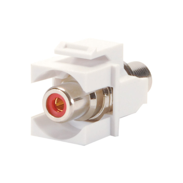 RCA kontakt for veggplate system, rød