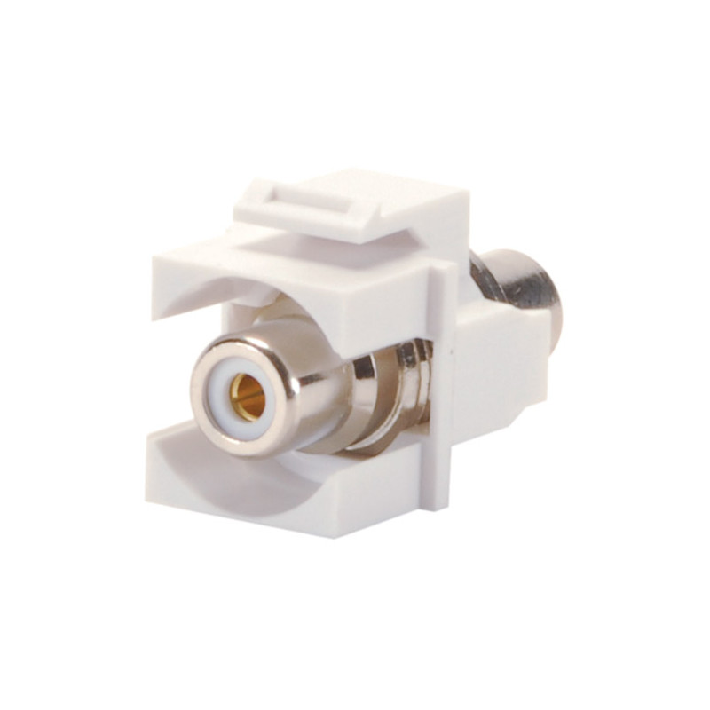 RCA kontakt for veggplate system, hvit