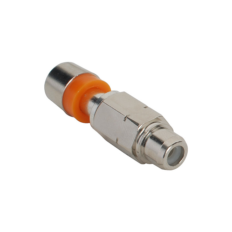F-Conn RCA plugg for veggplate System 5 pk. Mini Coax (tynn)