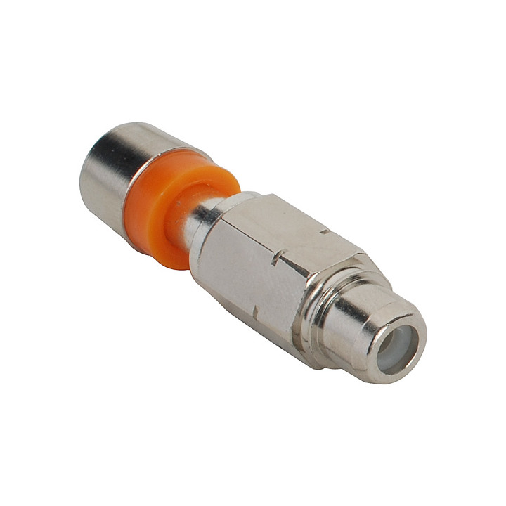 F-Conn RCA plugg for veggplate System 5 pk. Mini Coax (tynn)