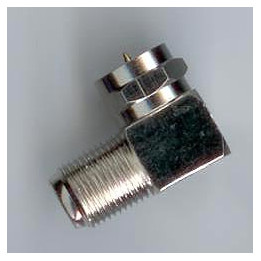 F-plugg, 90° vinkel adapter