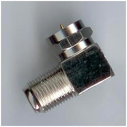F-plugg, 90° vinkel adapter