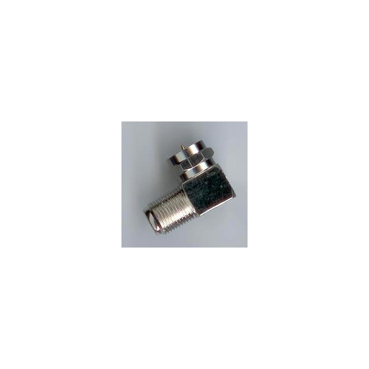 F-plugg, 90° vinkel adapter