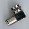 F-plugg, 90° vinkel adapter