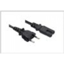 Apparatkabel sort/rett Euro 8 (C7) u/jord 1,8m