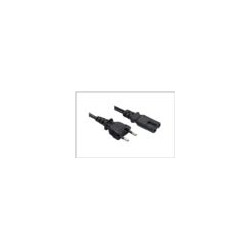 Apparatkabel  sort/rett  Euro 8 (C7)  u/jord   0,5m
