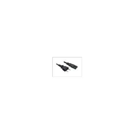 Apparatkabel  sort/rett  Euro 8 (C7)  u/jord   0,5m