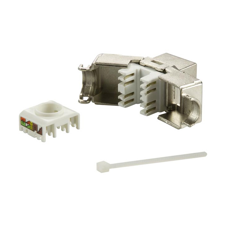 Cat6 RJ45 Skjermet for veggplate system, hurtigkobling