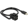 Mini Displayport innsats 0,5m kabel, svart