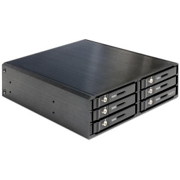 DeLOCK Harddiskkassett for 6xSATA/SSD, tar opp 1x5,25"-plass, SA