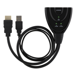 HDMI-splitter for å dele bilde til to skjermer, 4K, Ultra HD, 3D, HDCP, 0,2m, svart