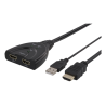 HDMI-splitter for å dele bilde til to skjermer, 4K, Ultra HD, 3D, HDCP, 0,2m, svart