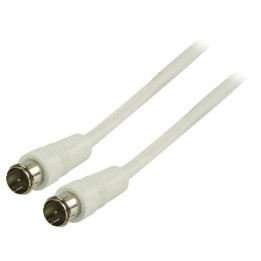 Antenne Kabel F, Han, Hurtigkobling - F, Han, Hurtigkobling 1.50 m Hvit
