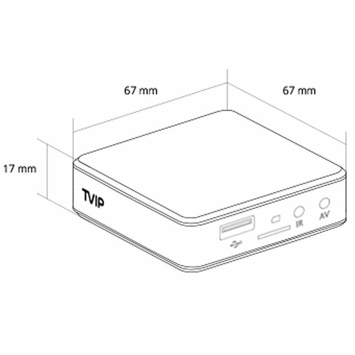 TVIP S-Box v.710 4K UHD Android 11.0 Multimedia Streamer HDR LAN HDMI MicroSD USB Svart